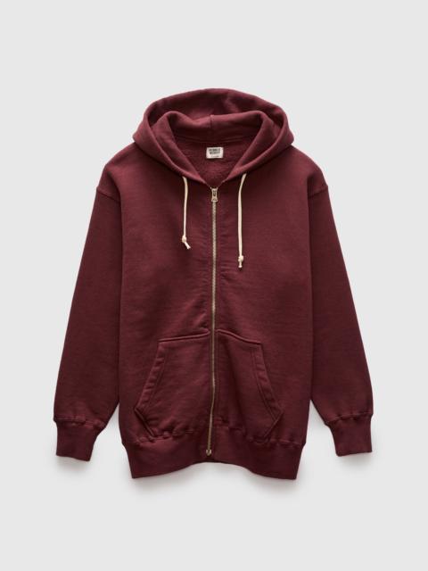 Tsuriami Loopwheel Zip Hoodie in Bordeux