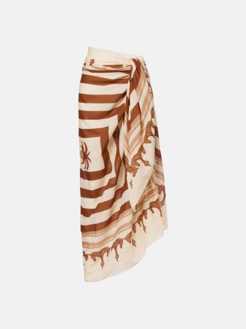 Cotton printed beach cover-up