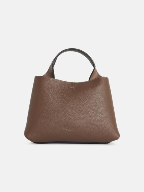 MICRO BAG IN BROWN LEATHER