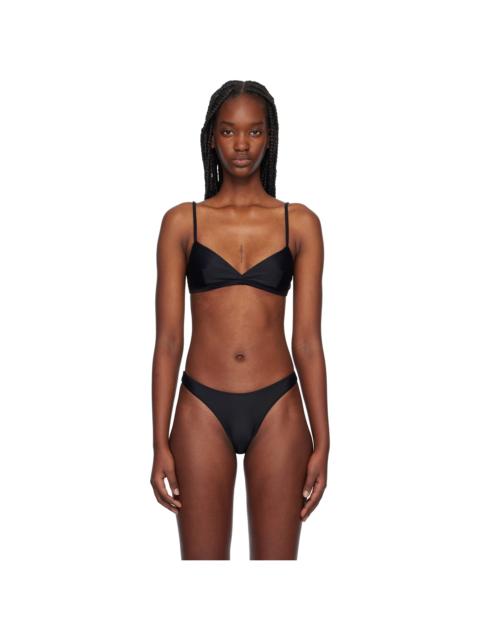 Black Tri Crop Bikini Top