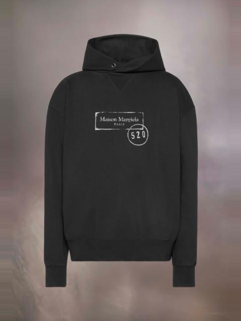 520 Stamp Print Hooded Sweatshirt