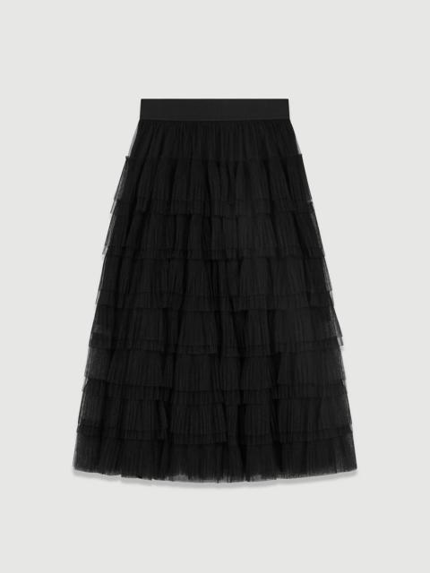 Tulle midi skirt