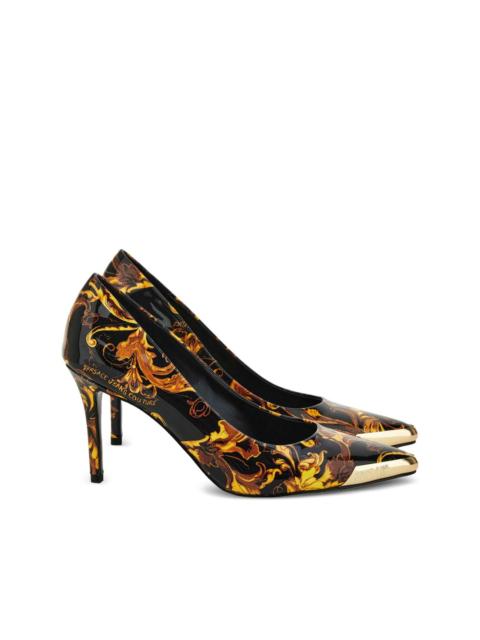 baroque-print stiletto pumps