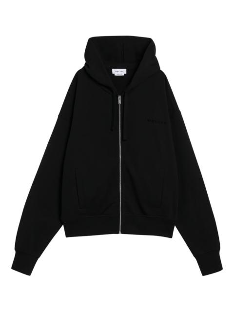 zip-up cotton hoodie