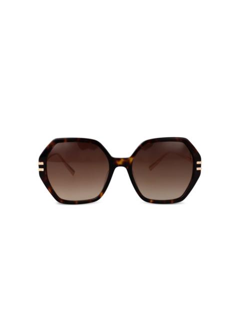 geometric frame sunglasses