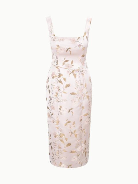 STAUD ZOE DRESS ROSE GARDEN