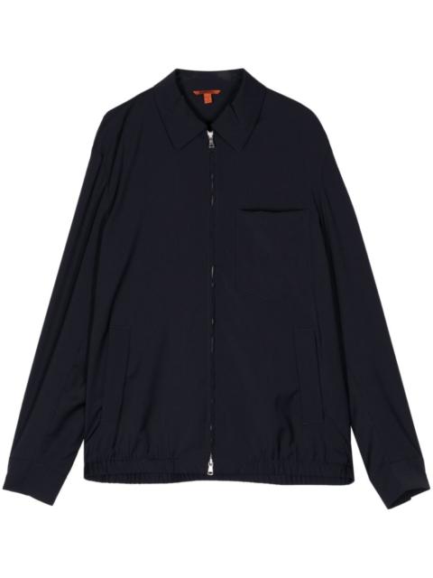 zip-up wool shirt jacket