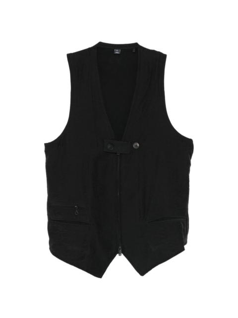 button zip vest