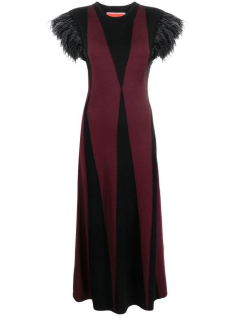 Harlequin intarsia-knit dress