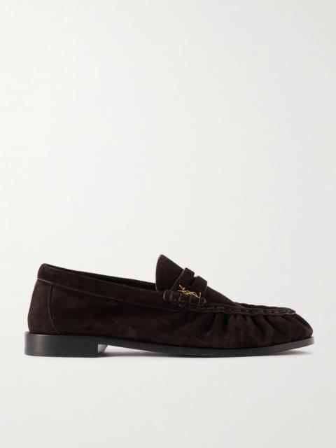 Le Loafer Logo-embellished Suede Loafers