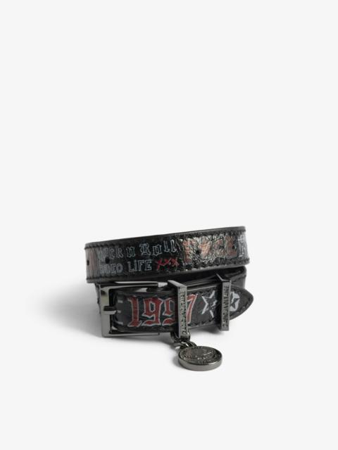 Sunny Tag Leather Bracelet