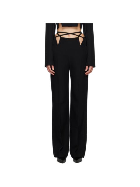 Black V-Wire Trousers