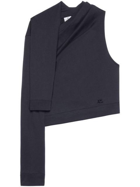 asymmetric off-shoulder sweatshirt