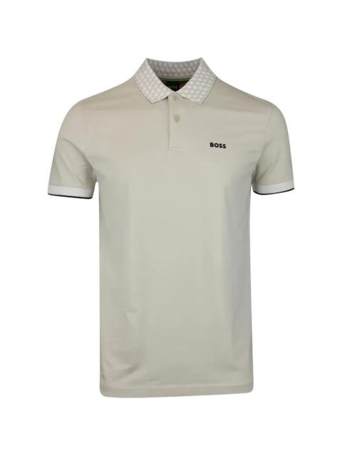 Paddy patterned collar polo shirt