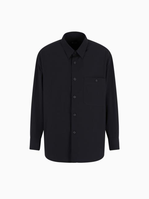 LOOSE-FIT VIRGIN WOOL CRÊPE SHIRT