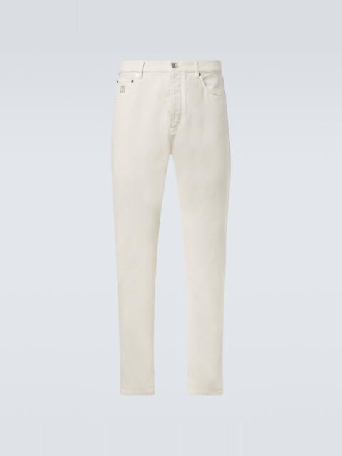 Mid-rise straight jeans