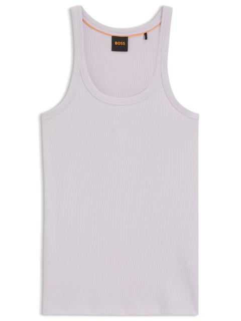 RACER-BACK TANK TOP IN STRETCH COTTON