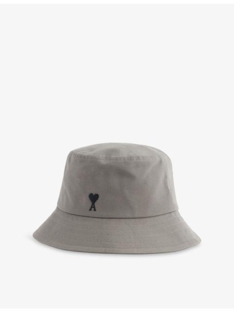 Tonal Embroidered-Logo Cotton Bucket Hat