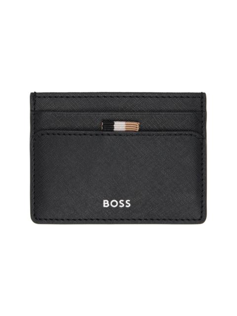 Black Foil-Embossed Logo Card Holder