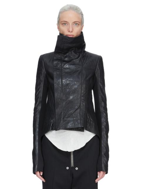 leather zip-up jacket