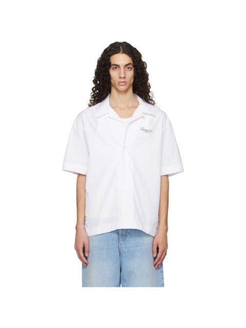 White Poplin 'GIVENCHY Stamp Print' Shirt
