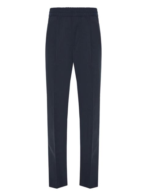 elastic-waistband trousers