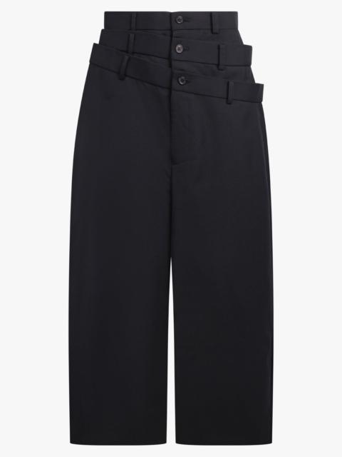 3 LAYER TAILORED WAIST CROP PANT | BLACK