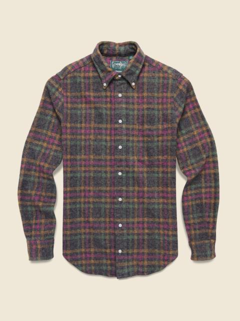 Brushed Cotton Check Shirt - Pink/Orange