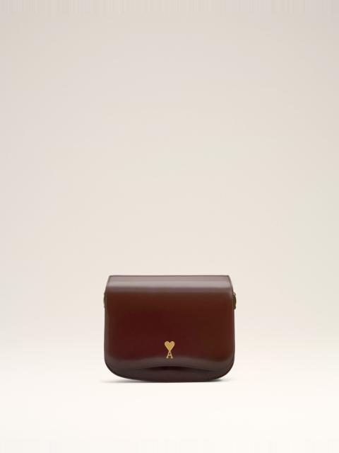 BURGUNDY GLAZED LEATHER PARIS PARIS BAG