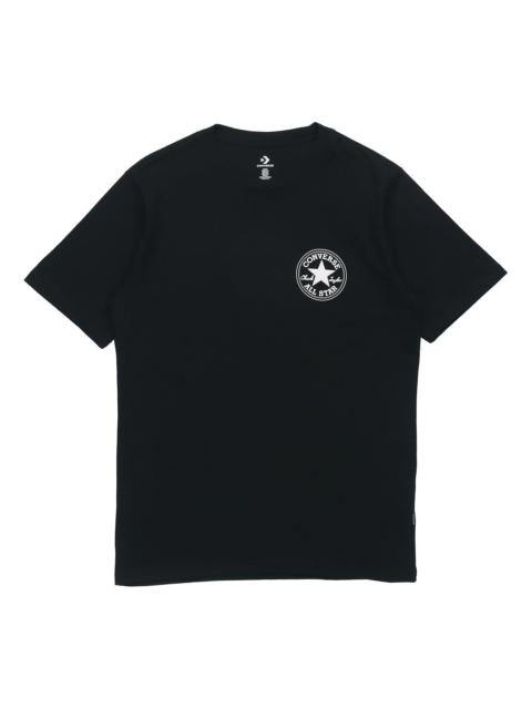Men's Converse All Star Logo Printing Round Neck Sports Short Sleeve Black 10021631-A01
