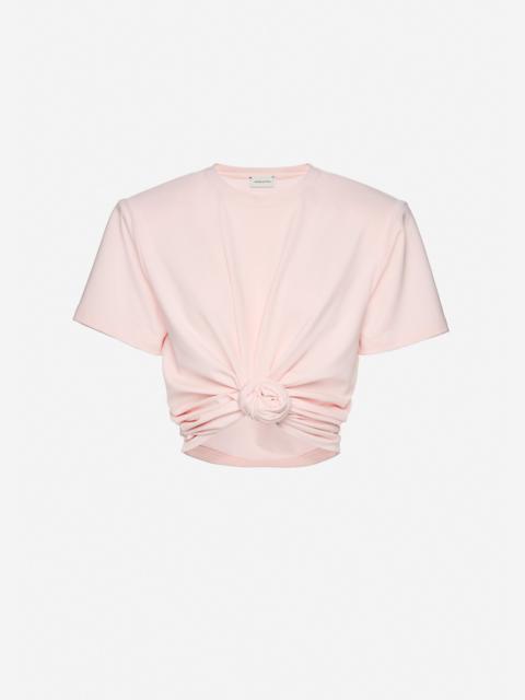 Knotted t-shirt in pink