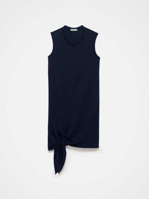 HEM KNOT DRESS IN NAVY