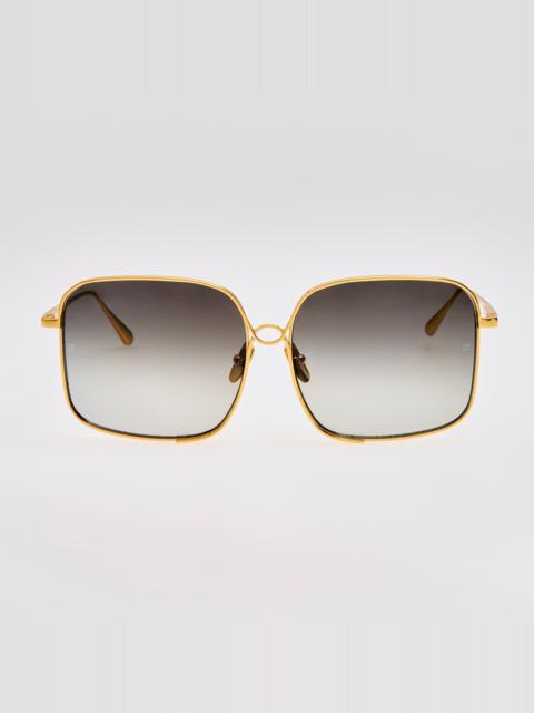 Genevieve Sunglasses in Grey and Gold