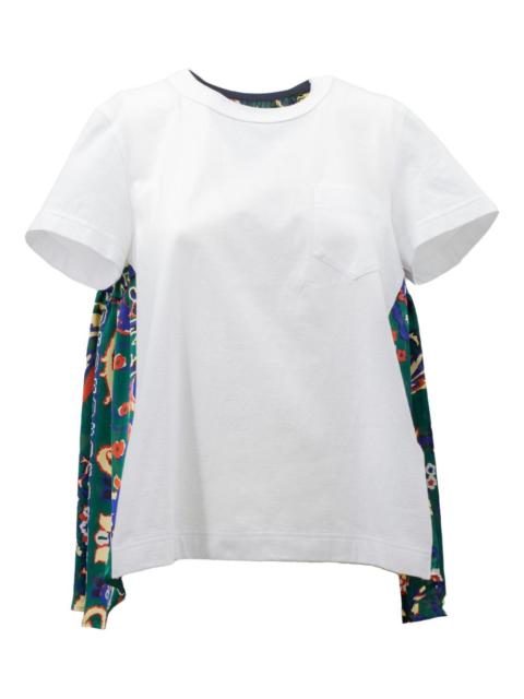 patterned-panel T-shirt