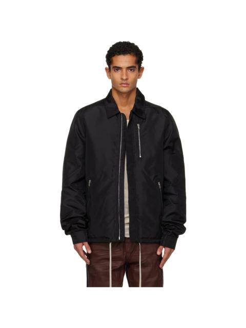 Black Concealed Zipfront Jacket
