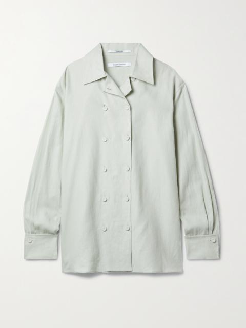 + Net Sustain Double-breasted Linen Shirt