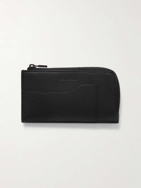 Textured-Leather Zipped Cardholder