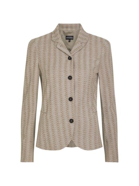 buttoned patterned blazer