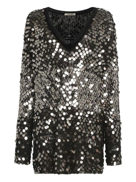 sequin-embellished sweater