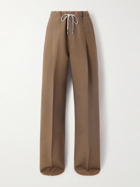 Pleated Mohair And Wool-blend Straight-leg Pants