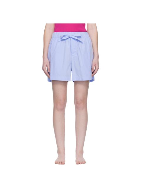 Blue Poplin Pyjama Shorts