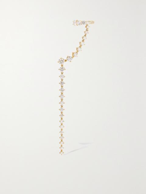 Sadie Drop 18-karat Gold Diamond Single Earring