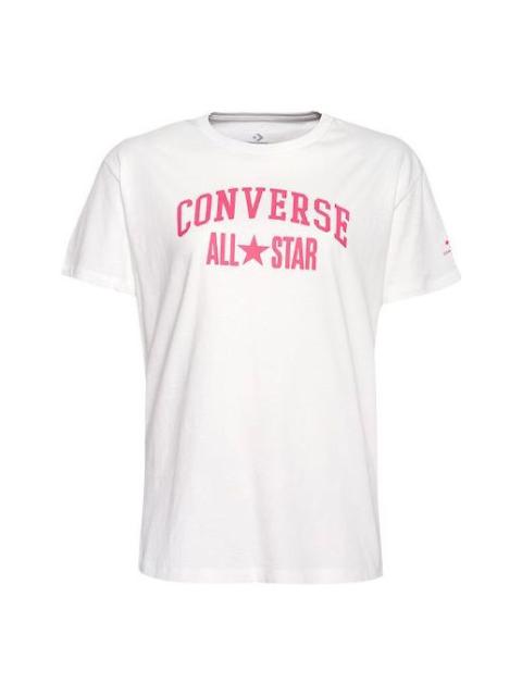 (WMNS) Converse Logo Printing Round-neck White 10017793-A03