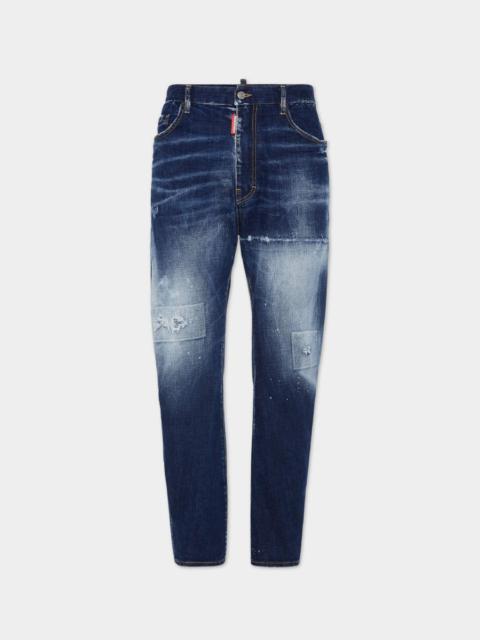 DARK WHITE LINE WASH LONDON BRO JEANS