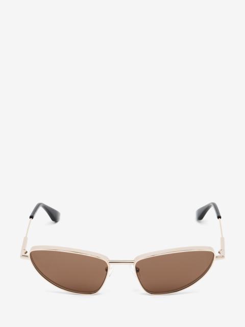 Metal T-bar Soft Cat-eye Sunglasses