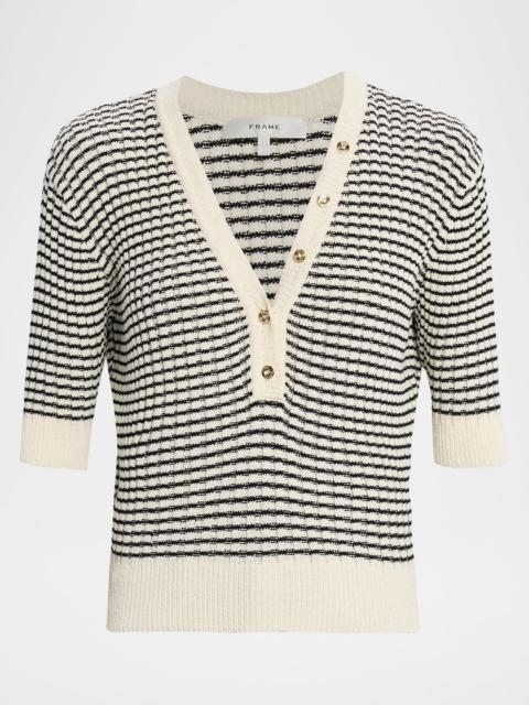 The Stripe V-Neck Top
