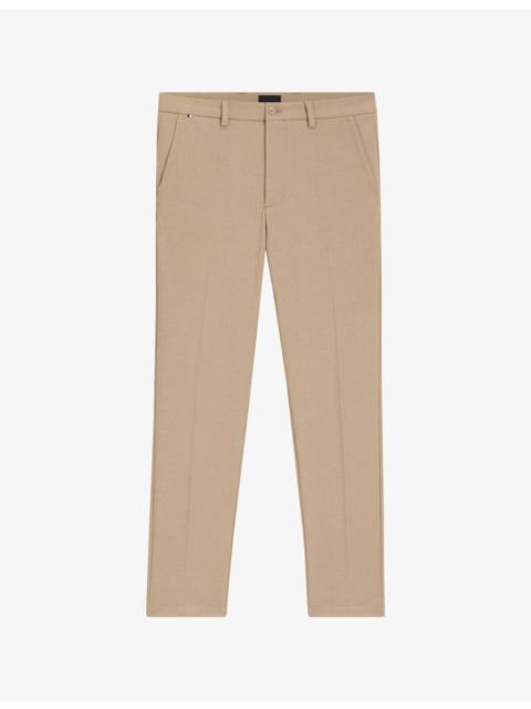 Slim-Fit Straight-Leg Stretch-Woven Trousers