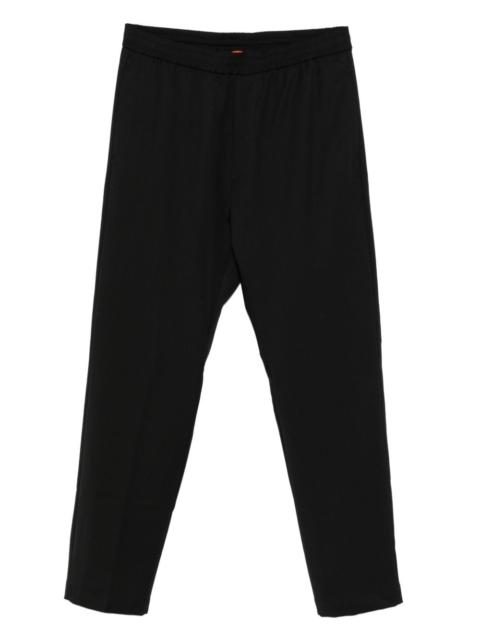 elastic-waist cuffed trousers