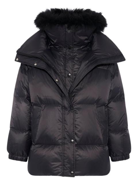 lambswool-trim puffer jacket