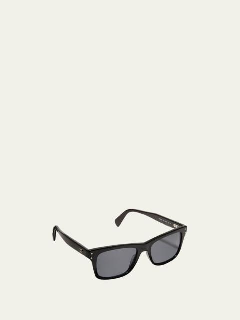 Men's Double Gancini Rectangle Sunglasses